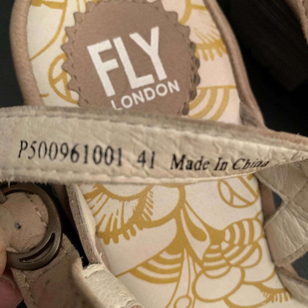 FLY London Leather Sandals Women's EU 41, US 10 - Picture 4 of 10